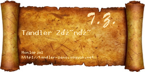 Tandler Zénó névjegykártya